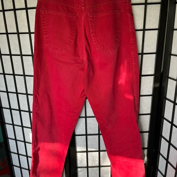 High Rise Red Jeans - Picture 5 of 6